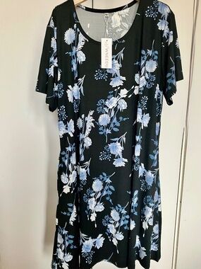 WF WNEEDU 2XL Short-sleeved Tshirt Dress w/pockets. New w/Tags. POCKETS!!!